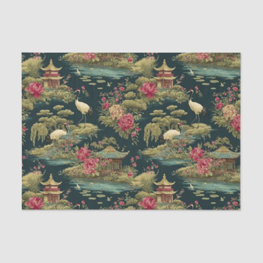 Chinoiserie Garden Gift Wrapping Tissue Paper   薄葉紙 (正面)