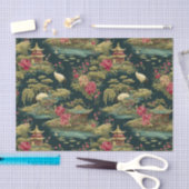 Chinoiserie Garden Gift Wrapping Tissue Paper   薄葉紙 (クラフト)