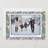 Chinoiserie Ginger Jarクリスマスツリーの写真 シーズンカード (正面)