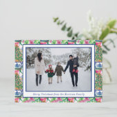 Chinoiserie Ginger Jarクリスマスツリーの写真 シーズンカード (スタンド正面)