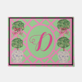 Chinoiserie Ginger Jar Jars Topiary Welcome ドアマット (正面)