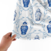 Chinoiserie Ginger Jar Monogram  フリースブランケット