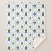 Chinoiserie Ginger Jar Monogrammed  シェルパブランケット (正面)