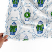 Chinoiserie Ginger Jar Monogrammed  フリースブランケット