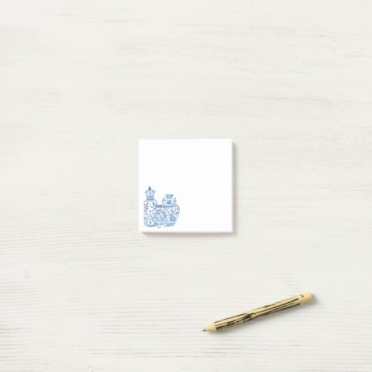 Chinoiserie Ginger Jar Post-It Notes ポストイット (デスク上)