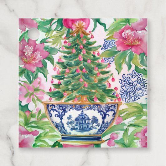 Chinoiserie、Grandmillenial Christmas Ginger Jar フェイバータグ (正面)
