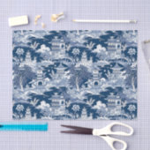 Chinoiserie Landscape絵画のデコページ 薄葉紙 (クラフト)