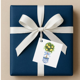 Chinoiserie Lemon Topiary Tree Gift Tags フェイバータグ