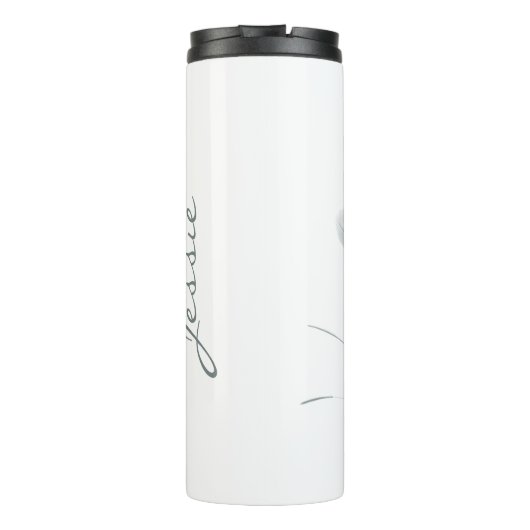 Chinoiserie Lotusのア絵画ドメパーソナライズされたント名 タンブラー (裏面)