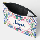 Chinoiserie Mahjong Tile Bag Personalized アクセサリーポーチ (見開き)