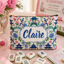 Chinoiserie Mahjong Tile Bag Personalized アクセサリーポーチ