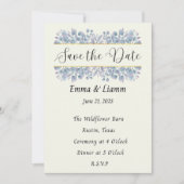 Chinoiserie Matching Save the Date Card 招待状 (正面)