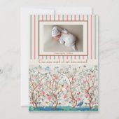 Chinoiserie Mural Nursery Floral and Picture Frame 招待状 (正面)