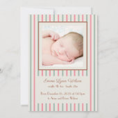 Chinoiserie Mural Nursery Floral and Picture Frame 招待状 (裏面)