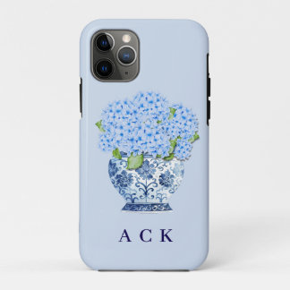 Chinoiserie Nantucket Blue Hydrangeas  iPhone 11 Proケース