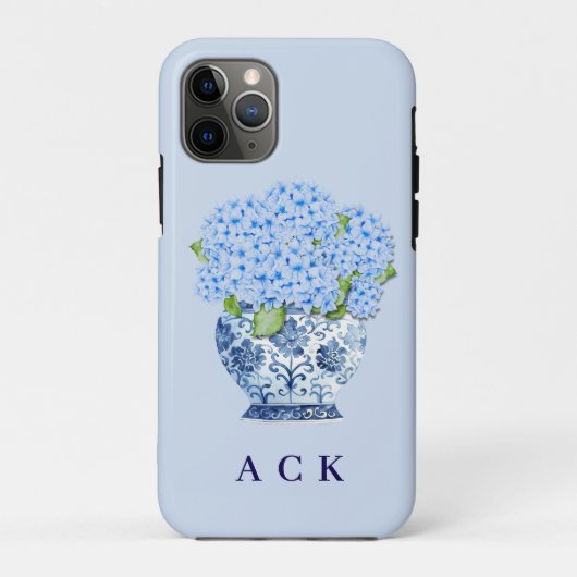 Chinoiserie Nantucket Blue Hydrangeas  Case-Mate iPhoneケース (裏面)
