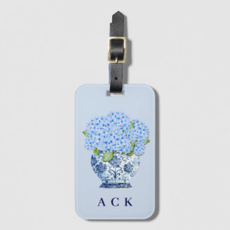 Chinoiserie Nantucket Blue Hydrangeas Luggage Tag ラゲッジタグ