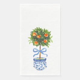 Chinoiserie Orange Citrus Topiary Napkins