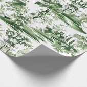 Chinoiserie Orient Landscape 絵画's Decompage ラッピングペーパー (角)