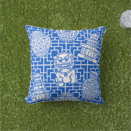 Chinoiserie Pagoda – Royal Preppy Asian Garden アウトドアクッション