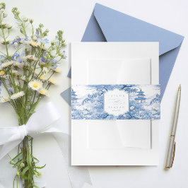 Chinoiserie Pattern結婚のID1094 招待状ベリーバンド