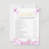 Chinoiserie Pink Tea Etiquette Bridal shower game  招待状 (正面)