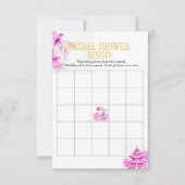 Chinoiserie Pink Willow Bridal Shower Bingo game 招待状 (正面)