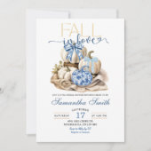 Chinoiserie Pumpkin秋インラブブライダルシャワー 招待状 (正面)