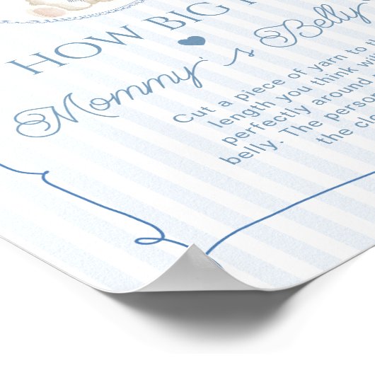 Chinoiserie Teddy Bear How big is Mommys belly ポスター (角)