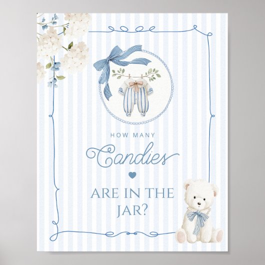 Chinoiserie Teddy Bear How many Candies game ポスター (正面)