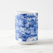 Chinoiserie toile，青い柳，青い中国   コーヒーマグカップ (中央)