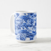 Chinoiserie toile，青い柳，青い中国   コーヒーマグカップ (正面左)