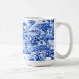 Chinoiserie toile，青い柳，青い中国   コーヒーマグカップ