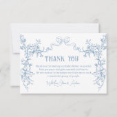 Chinoiserie Toile Baby Shower Thank You Card (正面)