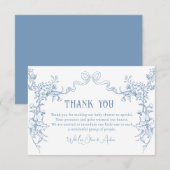 Chinoiserie Toile Baby Shower Thank You Card (正面/裏面)