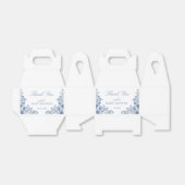 Chinoiserie Toile Blue Floral Baby Shower フェイバーボックス (折り畳みなし)