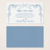 Chinoiserie Toile Books for Baby Enclosure Card (正面&裏面)