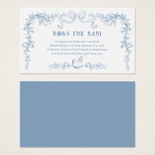 Chinoiserie Toile Books for Baby Enclosure Card (正面&裏面)