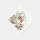 Chinoiserie Toile De Jouy Pagoda  スタンダードカクテルナプキン (角)