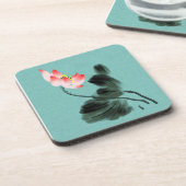 Chinoiserie Water color 絵画's Lotusフローラ コースター (左側)