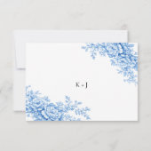 Chinoiserie Wedding Minimal Monogram RSVP QR Code (裏面)