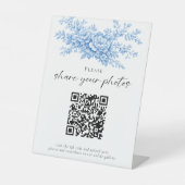 Chinoiserie Wedding Photos QR Code Welcome Script 台座サイン (正面)
