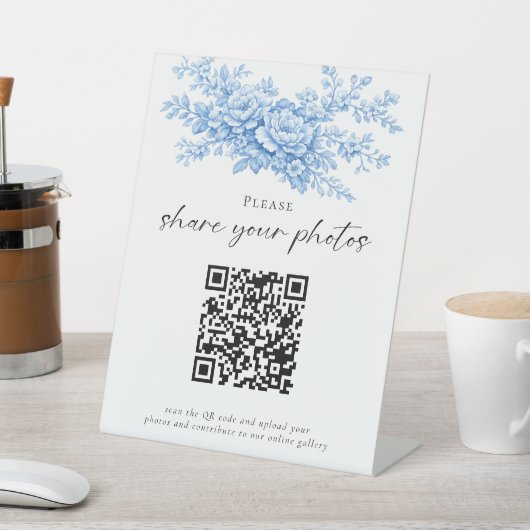 Chinoiserie Wedding Photos QR Code Welcome Script 台座サイン (インサイチュ)
