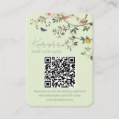 Chinoiserie Wedding Website RSVP QR Code エンクロージャーカード (正面)