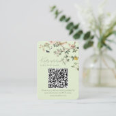 Chinoiserie Wedding Website RSVP QR Code エンクロージャーカード (スタンド正面)