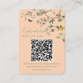 Chinoiserie Wedding Website RSVP QR Code  エンクロージャーカード (正面)