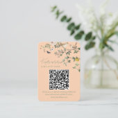 Chinoiserie Wedding Website RSVP QR Code  エンクロージャーカード (スタンド正面)