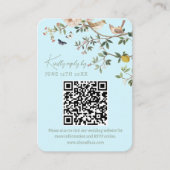 Chinoiserie Wedding Website RSVP QR Code  エンクロージャーカード (正面)