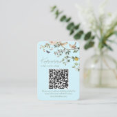Chinoiserie Wedding Website RSVP QR Code  エンクロージャーカード (スタンド正面)