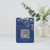 Chinoiserie Wedding Website RSVP QR Code エンクロージャーカード (スタンド正面)